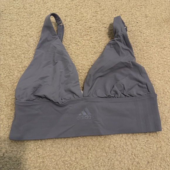 Adidas Women's Active Seamless Micro Stretch Long Line Plunge Bra size L - Picture 2 of 5